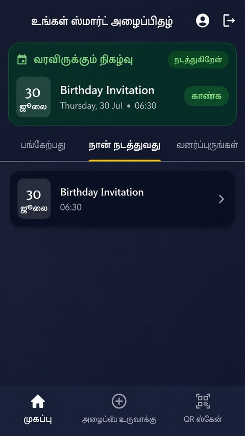 The entire app interface shown in Tamil